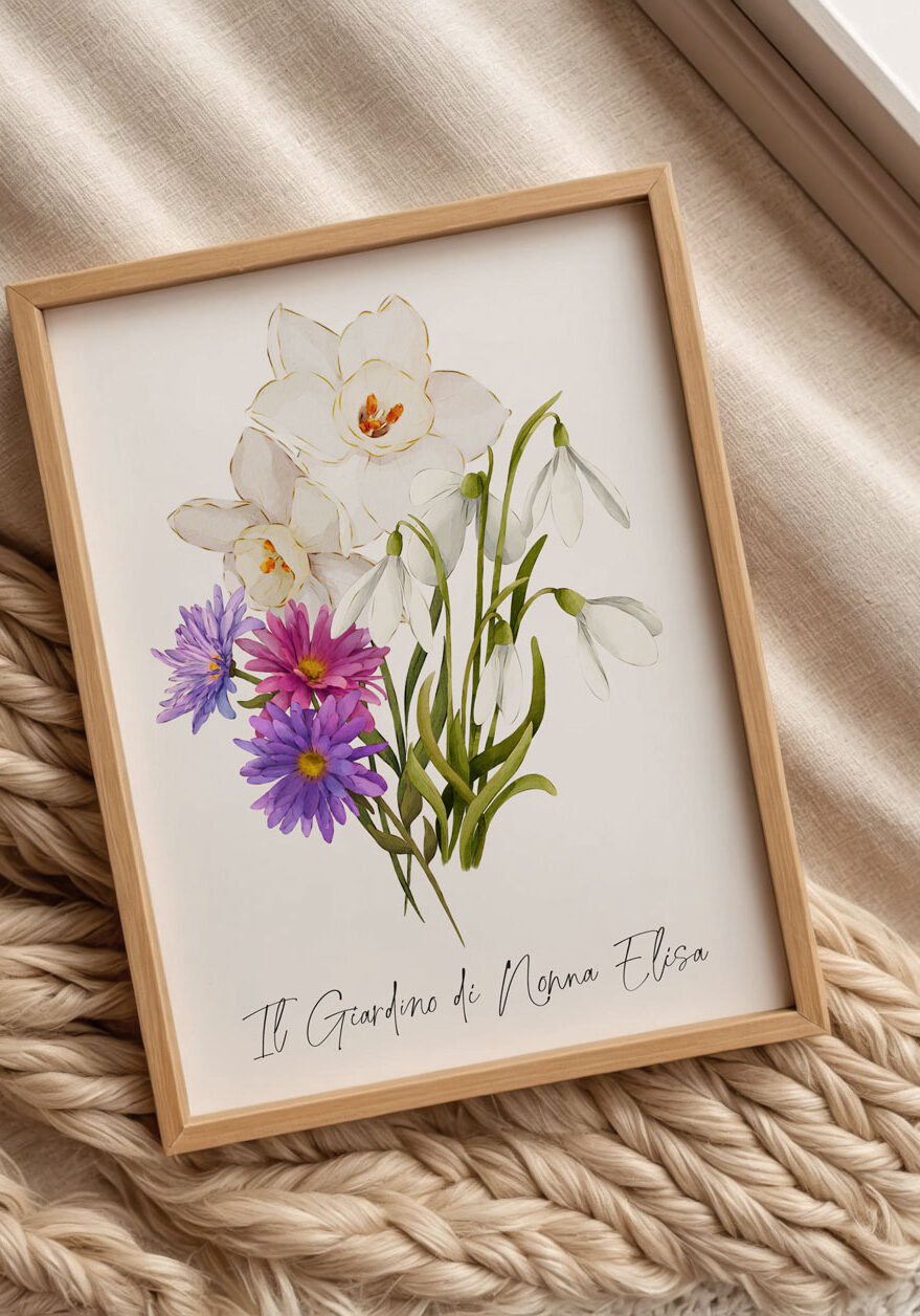 quadro-personalizzato-stampa-donna-mano-bouquet-fiori-famiglia3363w