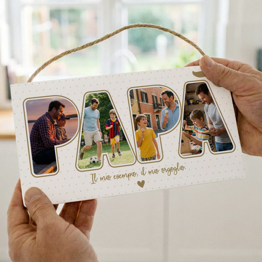 Targhetta Personalizzata Foto Dedica Regalo Festa Papa Compleanno17