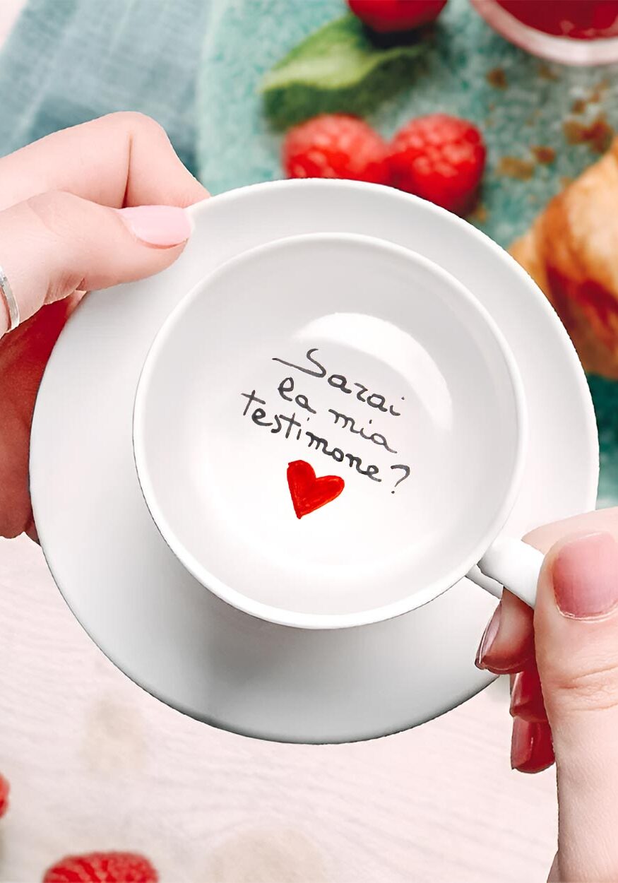 Tazzina Ceramica Personalizzata Regalo Testimone 01
