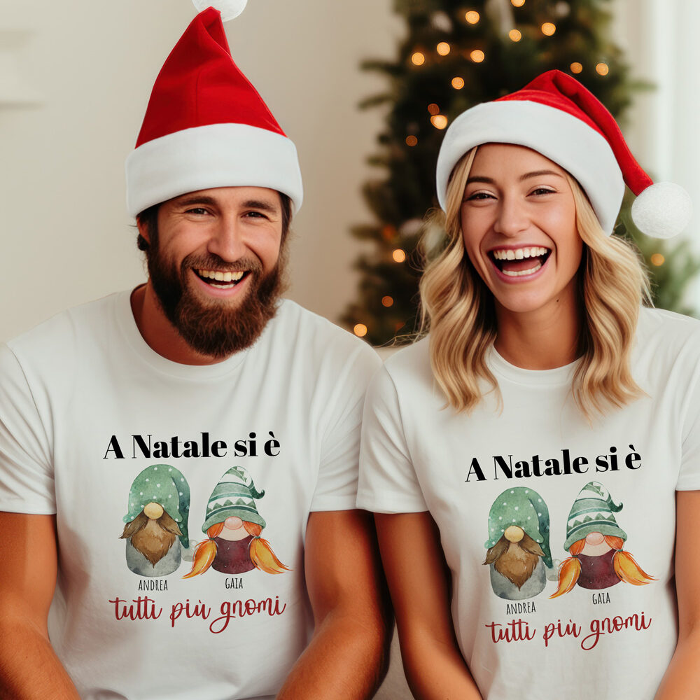 Tshirt Personalizzata Natale Gnomi 1